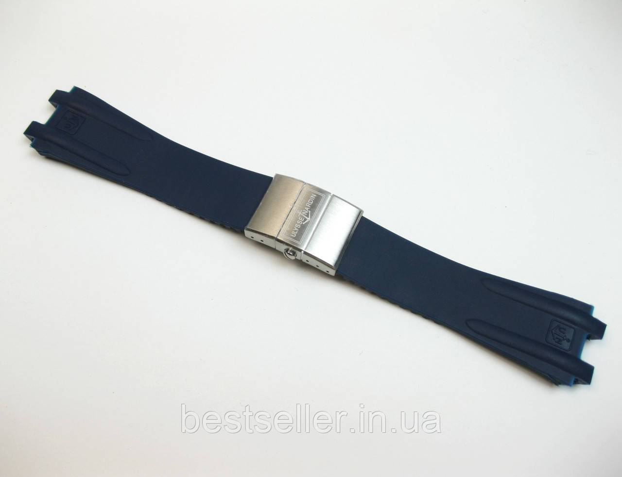 Ремінець ULYSSE NARDIN DIVER 26MM x 20MM BLUE SILVER. ТОП якість AAA