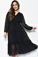 Платье женское шифоновое черного цвета р.42-46 171568M