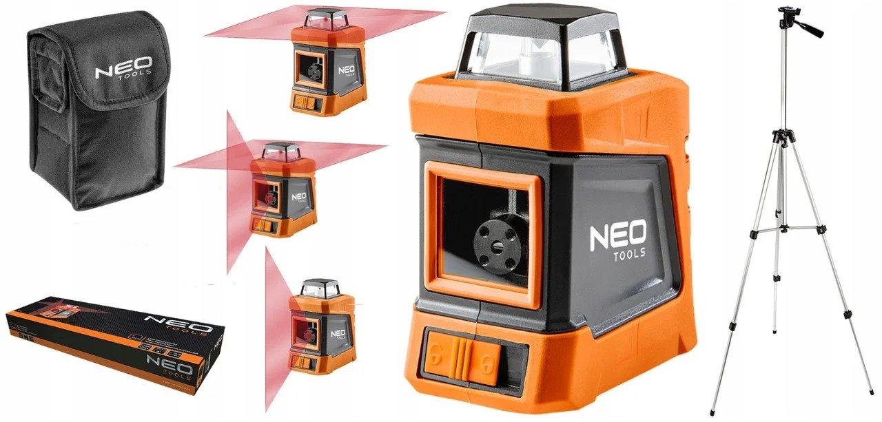 Neo Tools Нивелир лазерный, до 15м, ±0.03мм/м, 360° по вертикали, с футляром и штативом 1.5м, IP54 - фото 7 - id-p2074687322
