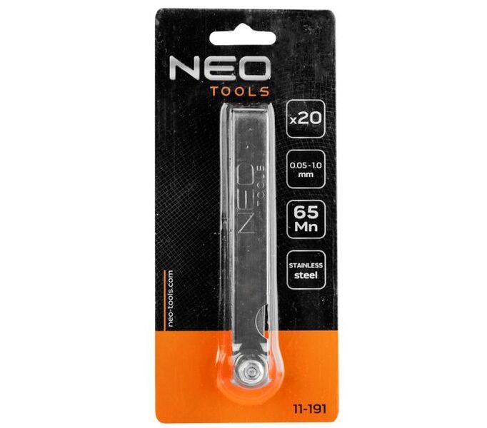Neo Tools Щупы измерительные, набор 20 пластин, 0.05 1.0 мм - фото 2 - id-p2074687324