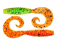 Приманка силиконовая на хищника, ZEOX Comma Grub, длина 2,4 дюймов, 10шт/уп, цвет №202 P