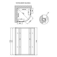 Душова кабіна Lidz Latwa SC90x90.SAT.MID.FR, скло Frost 4 мм без піддона