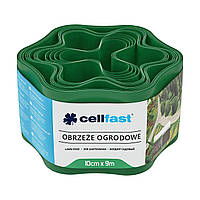 Cellfast Лента газонная, бордюрная, волнистая, 10см x 9м, зеленая