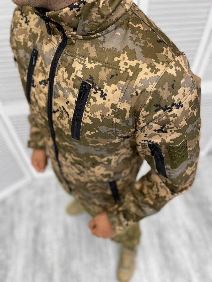 Армейская куртка софтшел пиксель masking 27-1! - фото 2 - id-p2074710934