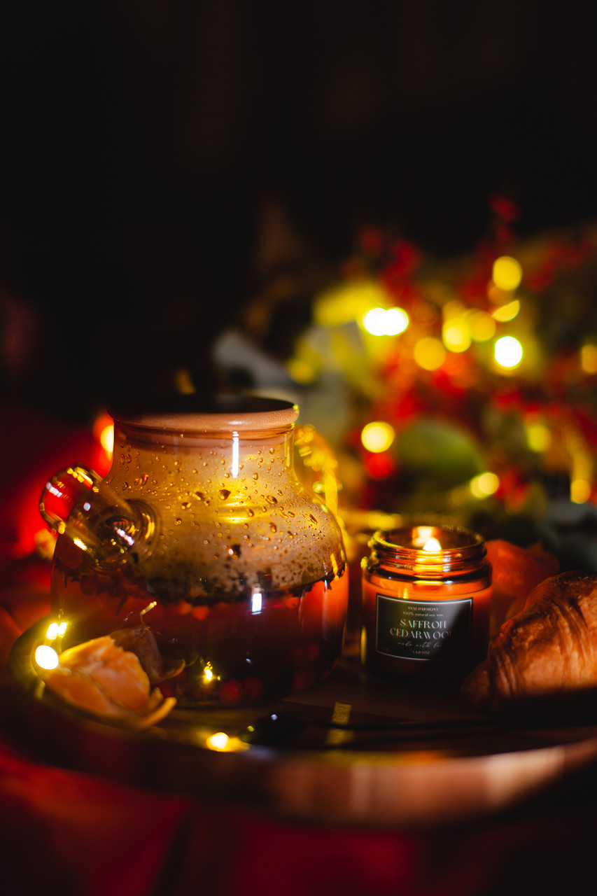 Черное море Соевые аромасвечи для дома с деревянным фитилем, аромасвечи с эфирными маслами - фото 4 - id-p2074734340