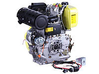 Двигатель дизельный 195FE YBX (под шлицы, 25 мм) 13 л.с.
