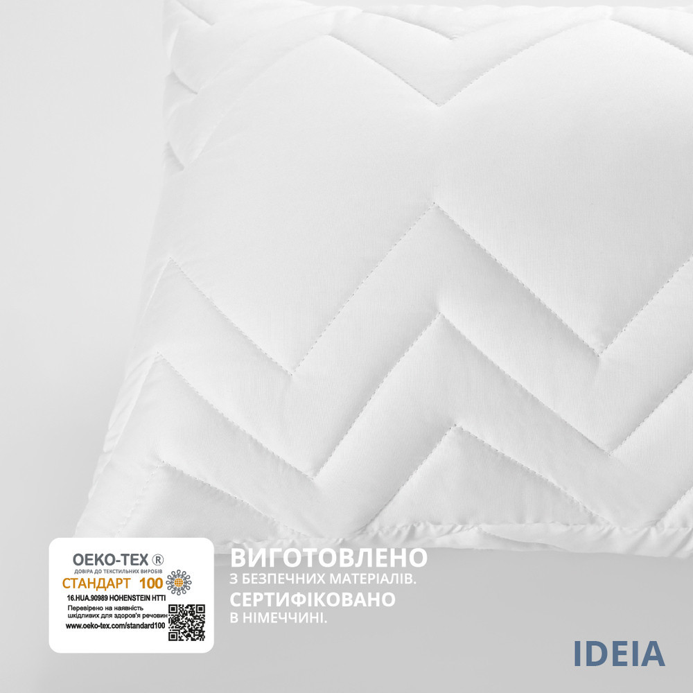 Подушка NORDIC COMFORT+ для отдыха и сна ТМ IDEIA 40х140 см белая - фото 10 - id-p2074765439