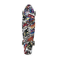 Міні скейтборд "пенні борд" Bambi 56 см з колесами PU і підсвічуванням до 50 кг