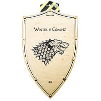 Сувенирный деревянный щит «ВОЛК» WOLF 47х30 см