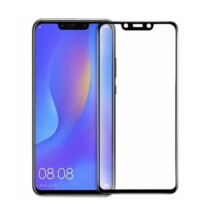 Захисне скло для Huawei P Smart Plus (2018), Nova 3i (INE-LX1, INE-AL00) Full Glue з чорною рамкою