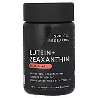 Лютеин и зеаксантин с кокосовым маслом / Lutein and Zeaxanthin with Coconut Oil, Sports Research, 20 мг + 4