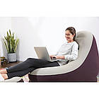 Надувне велюрове крісло зі спинкою 121х100х86 см та Ultra Lounge з пуфиком 54х54х26 см Intex 75053, фото 4