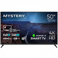 Телевизор 50 Mystery MTV-5060UDT2 Full HD/Smart/Android 11/2xUSB 2.0/Wi-Fi/Bluetooth/Miracast/Framele