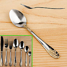 Ложка кавова "Золота гілка" L11см / ціна за 1 шт