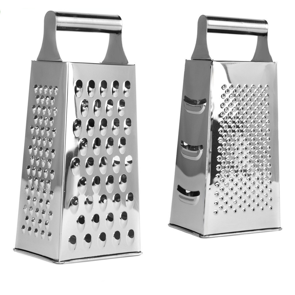 Тертушка чотирьохранна висота 23,5см з круглою ручкою ( нерж.