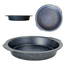 Форма сіра крихта КРУГЛА внутрішній D23,5см висота 4,5см