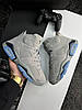 Чоловічі кросівки Nike Air Jordan Retro 6 Gray Sky (Сірі) Взуття Найк Аір Джордан 6 Ретро високі  замшеві демісезон, фото 5