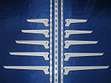 Тримач для рушників у рейку білий 40 (см), фото 4