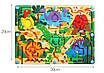 Дитяча розвивальна гра лабіринт із магнітними кульками та яскравими тваринами «Джунглі», фото 9