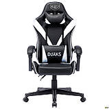 Гральне ігрове крісло VR Racer Dexter Djaks Чорно-білий, ТМ Амф, фото 2
