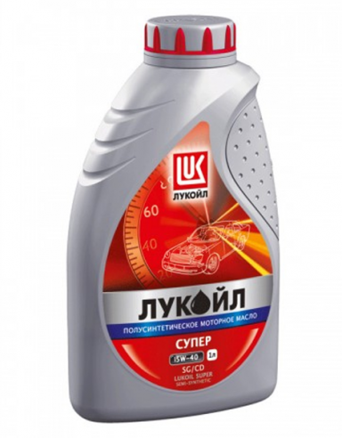Моторное масло LUKOIL 15W-40 SUPER 1L ( Лукойл Супер 15W40 ) минеральное - фото 1 - id-p375035640