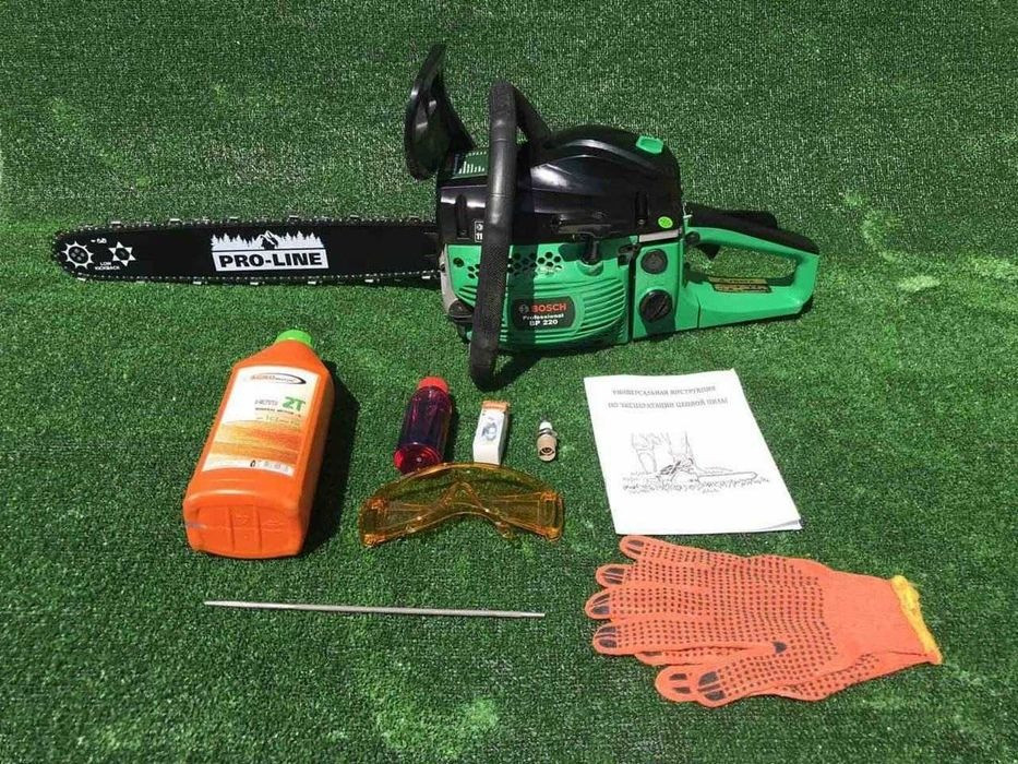 Бензопила BOSCH BP 220 (6.3 кВт/8.0 л.с) Цепная пилка Бош (ID ...