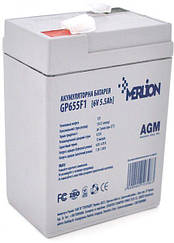 Акумулятор Merlion GP655F1 6V 5.5 Ah AGM