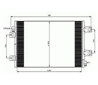 Радиатор кондиционера OPEL MOVANO 2.5CDTi 2006-