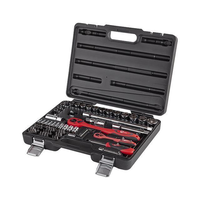 Набір інструментів INTERTOOL ET-6072 професійний, 1/2" & 1/4", 72 од. CrV, у кейсі