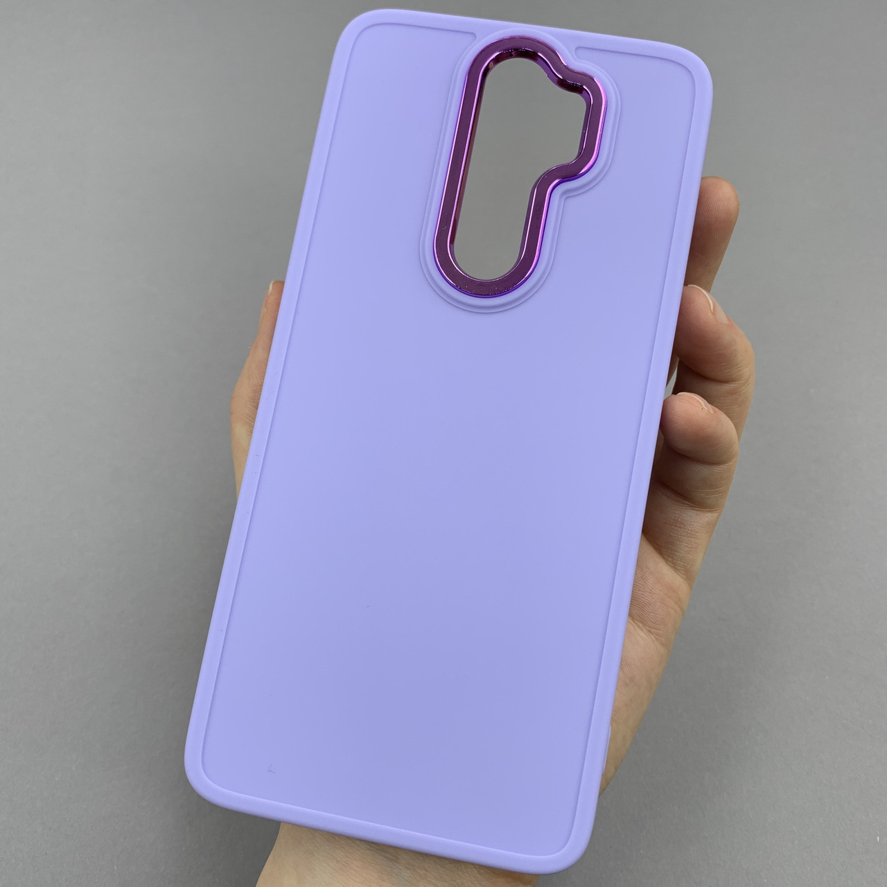 Чохол для Xiaomi Redmi Note 8 Pro матовий чохол з окантовкою на телефон сяомі редмі нот 8 про бузковий o9l