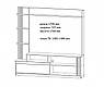 Сучасна стильна вузька сіра міні стінка гірка під телевізор у маленьку вітальню, кімнату 170 см Брайт, фото 2
