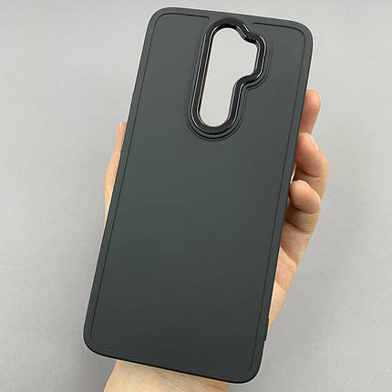 Чохол Xiaomi Redmi Note 8 Pro матовий чохол з окантовкою на телефон сяомі редмі нот 8 про чорний o9l, фото 1