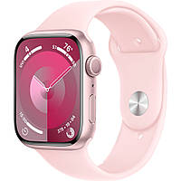 Смарт-часы Apple Watch Series 9 GPS 45mm Pink Aluminum Case with Light Pink Sport Band M/L (MR9H3) [92659]