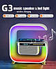 Нічник акумуляторний RGB G3 з бездротовою зарядкою і Bluetooth колонкою, фото 4