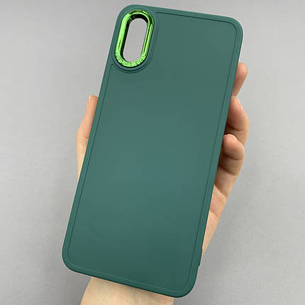 Чохол для Xiaomi Redmi 9A матовий чохол з окантовкою на телефон сяомі редмі 9а зелений o9l, фото 1