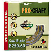 Пиляльний диск Procraft B250.60 60T (по дереву)