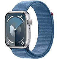 Смарт-часы Apple Watch Series 9 GPS 45mm Silver Aluminum Case with Winter Blue Sport Loop (MR9F3) [95103]