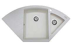 Кухонна мийка гранітна Miraggio Europe white 1100x575x205 00207602, Білий