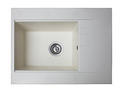 Кухонна мийка гранітна Miraggio Bodrum 650 white 649x500x220 00206702, Білий