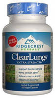 Комплекс для поддержки легких, экстра сила, Clear Lungs, RidgeCrest Herbals, 60 гелевых капсул