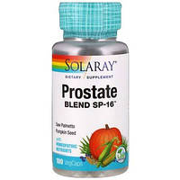 Препарат для здоровья простаты, Prostate Blend SP-16, Solaray, 100 вегетарианских капсул