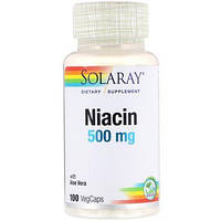 Ниацин Витамин B3 Solaray (Niacin Vitamin B3) 500 мг 100 капсул