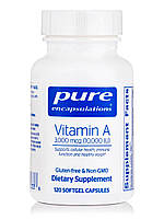 Витамин А Pure Encapsulations, Vitamin A 10000 IU, 3000 мкг 120 капсул, срок до 02/24 года