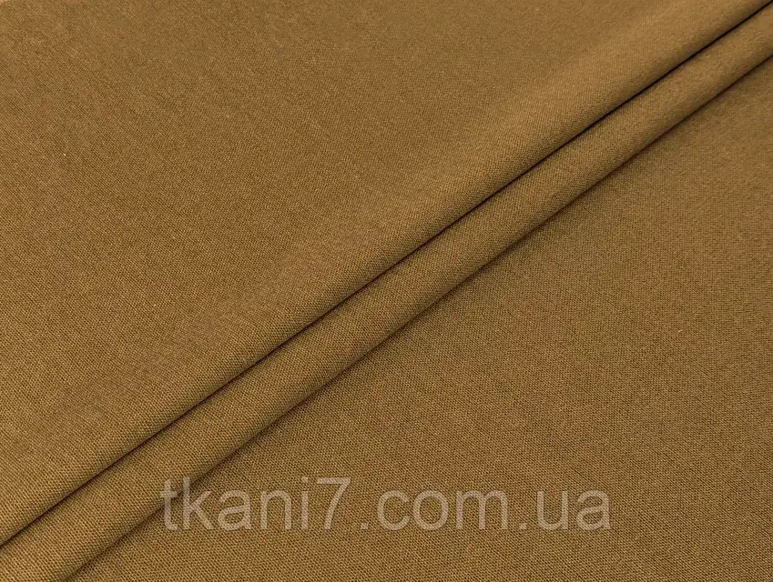 Льон однотонний жовто-коричневий
