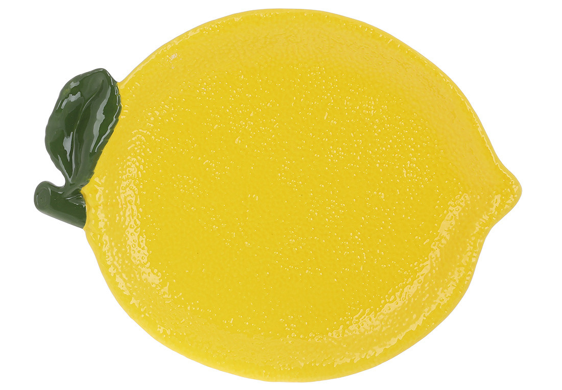 Тарілка керамічна (2шт) Lemon, 26*18 см, колір-жовтий