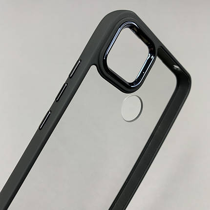 Чохол для Xiaomi Redmi 9C прозорий чохол з кольоровою окантовкою на телефон сяомі редмі 9с чорний l1n, фото 3