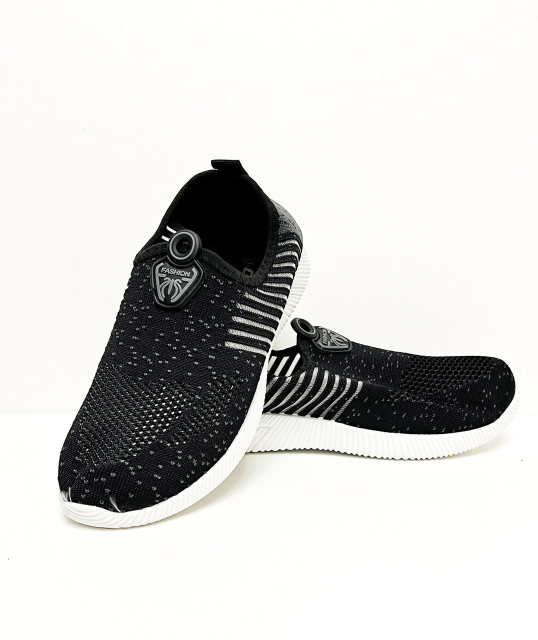 Кеди кросівки чорні тканинні мокасини універсальні жіночі на гумовій підошві розмір 40, фото 1