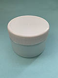 Баночка Напівпрозора з білою кришкою 100 мл (тара для косметики), фото 2