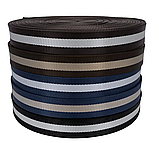 Стропа для сумок та ременів ширина 38мм колір Коричневий+бежевий, фото 2