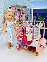 Детская игрушка кукла с гардеробом, игрушка для девочек кукла, игровой набор с куклой, кукла для девочек